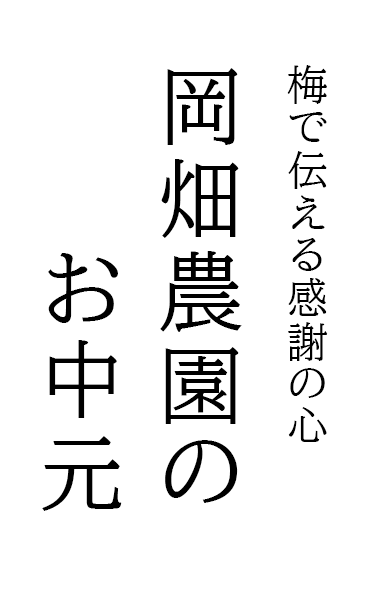 梅で伝える感謝の心岡畑農園のお中元ギフト
